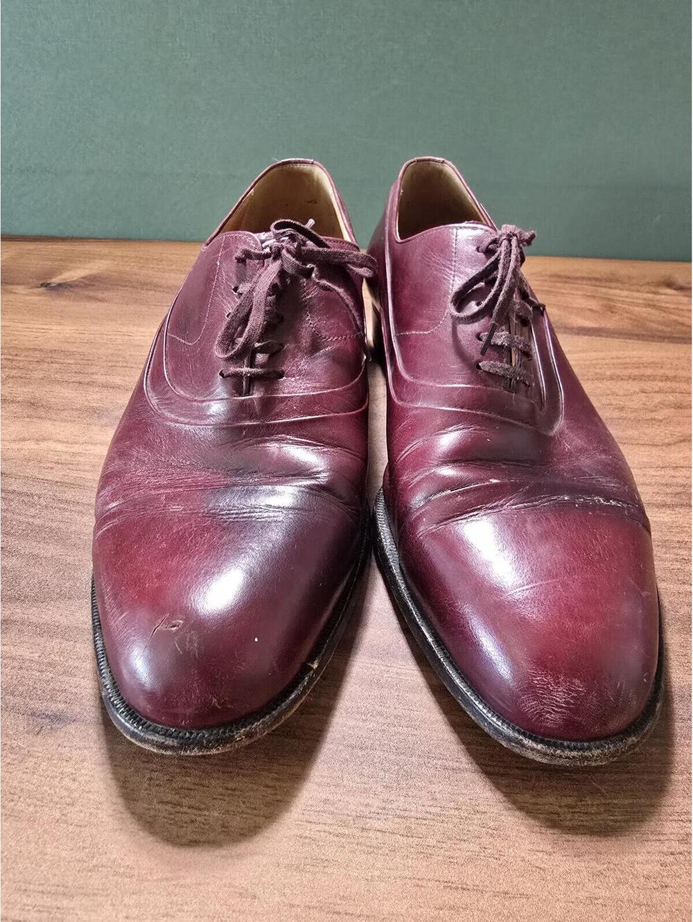 Vintage Dominic D'Bruzzi Grodins Burgundy Leather Oxford Dress Shoes Women's 10 - Picture 7 of 8